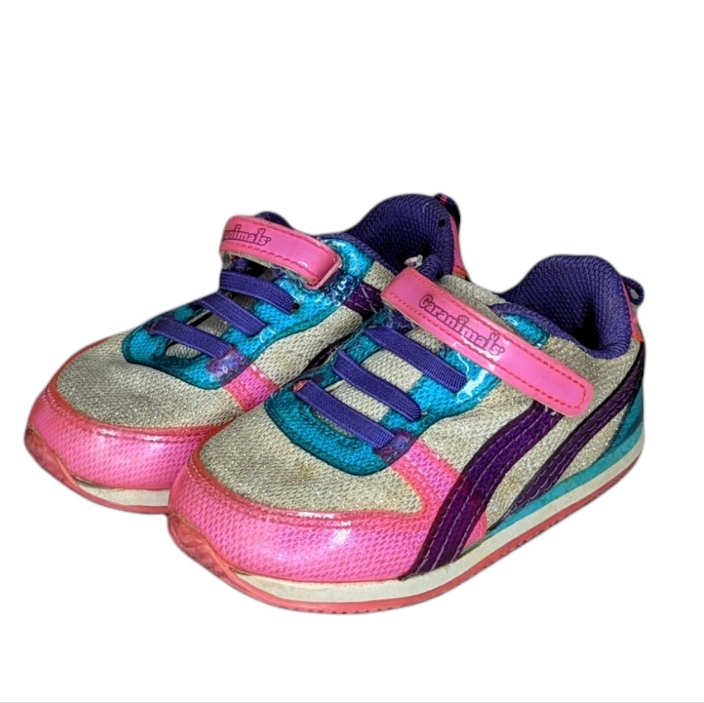 Garanimals Colorful Velcro Sneakers Toddler Girls Size 6